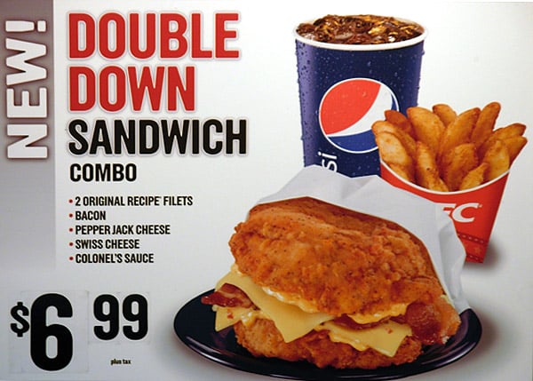 Kfc Double Down Sandwich The Awesomer