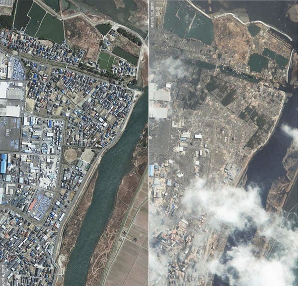 Japan Tsunami Before & After The Awesomer
