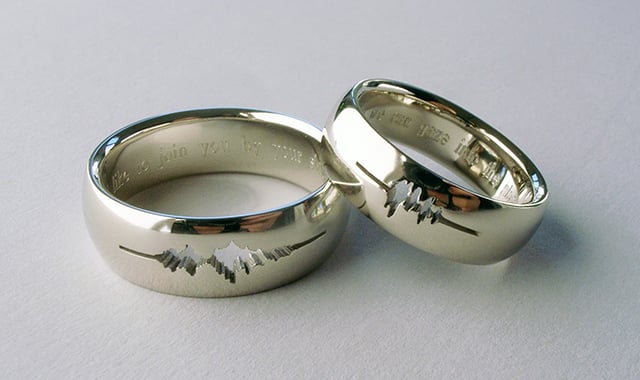 Waveform Wedding Ring