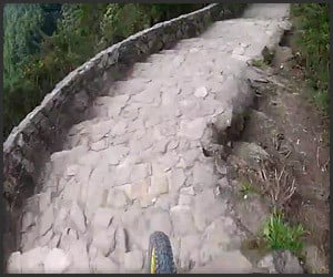 Biking Down Stairs