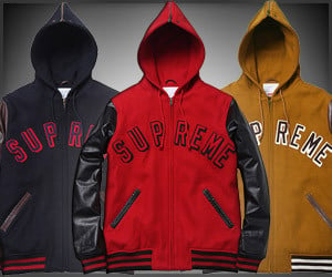 Supreme Hooded Varsity Jacket