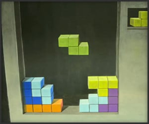 Stop Motion Chalk Tetris