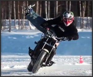 Motorcycle Ice Drifting