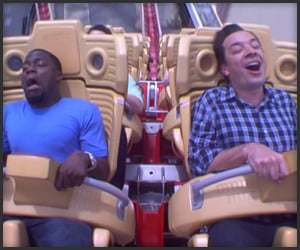 Fallon & Hart Ride a Roller Coaster