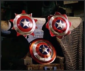Captain America Throwing Shields