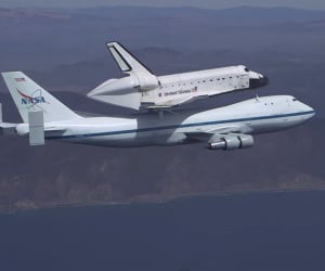 Space Shuttle Endeavour over LA