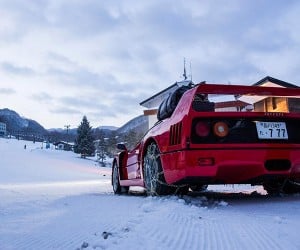 A Ferrari in the Snow