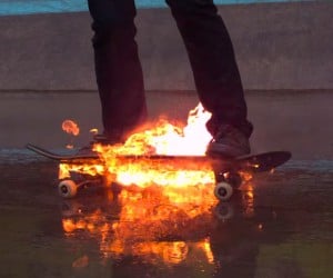 Skateboarding on Fire