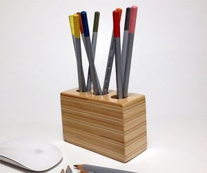 Recycled Skateboard Pencil Holder