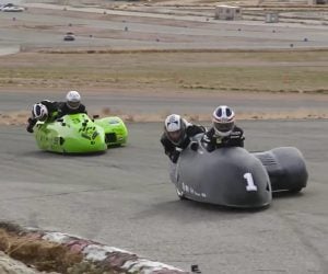 Jay Leno Tries Sidecar Racing