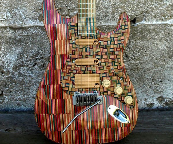 Recycled Skateboard Guitar
