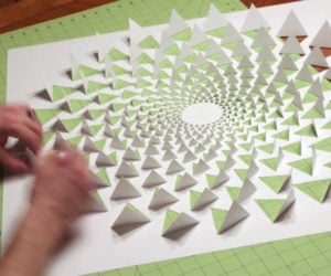 Cut Paper Optical Illusion