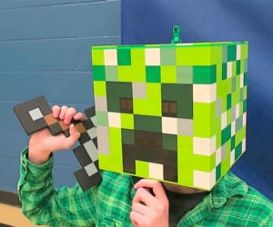 DIY Wearable LEGO Creeper Head