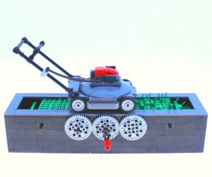 LEGO Lawnmower Kinetic Sculpture