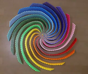 Rainbow Domino Spiral