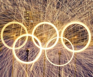 Steel Wool Fire Olympic Rings