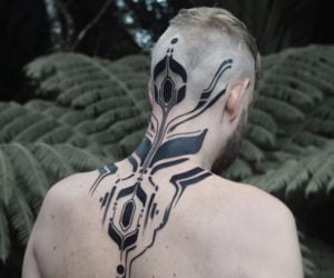 Blackwork Cybernetic Tattoos