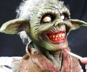 Sculpting Zombie Yoda