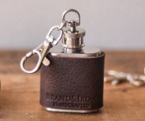 Leather Keychain Flask