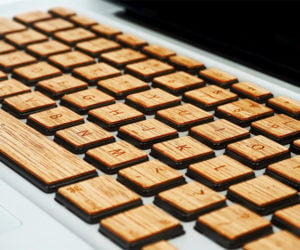 Wooden MacBook Keys