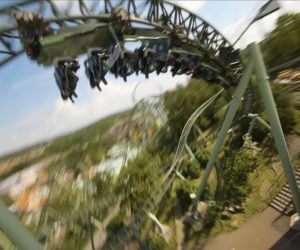 Drone Chases Roller Coaster