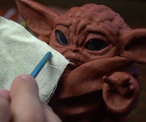 Sculpting Baby Yoda