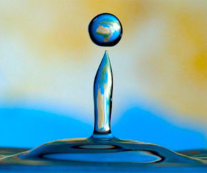 The Earth in a Water Droplet