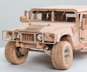 Carving a Wooden Hummer H1