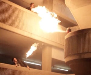 Fire Breathing Staircase Trick