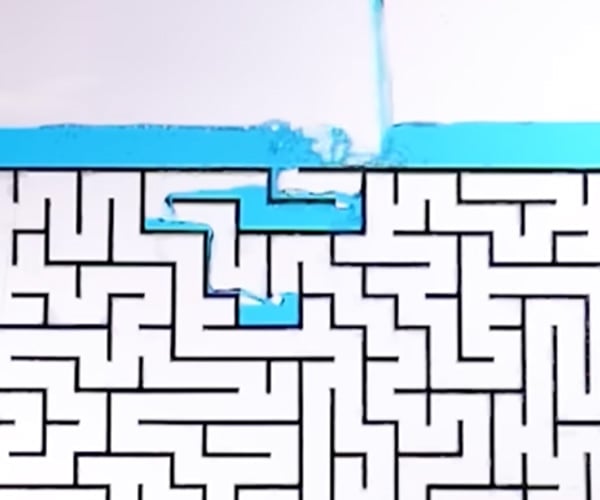 Solving Mazes with Water