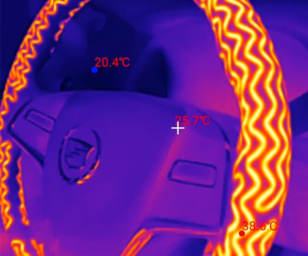 Heated Steering Wheel Thermal Scan