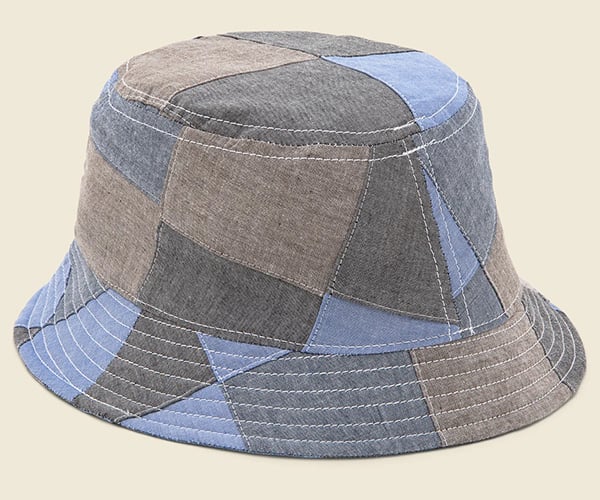 Indigo Patchwork Bucket Hat