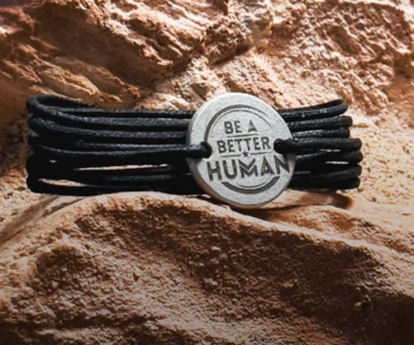 Be a Better Human Coin Wrap Bracelet