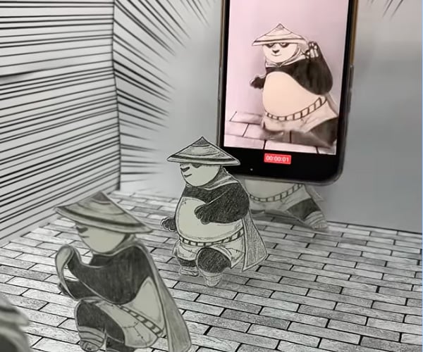 Kung Fu Panda Papercut Animation