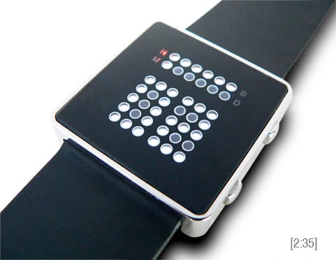 Binary best sale led watch