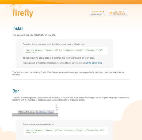 Firef.ly In-Browser Chat