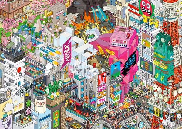 Eboy Tokyo Pixel Poster