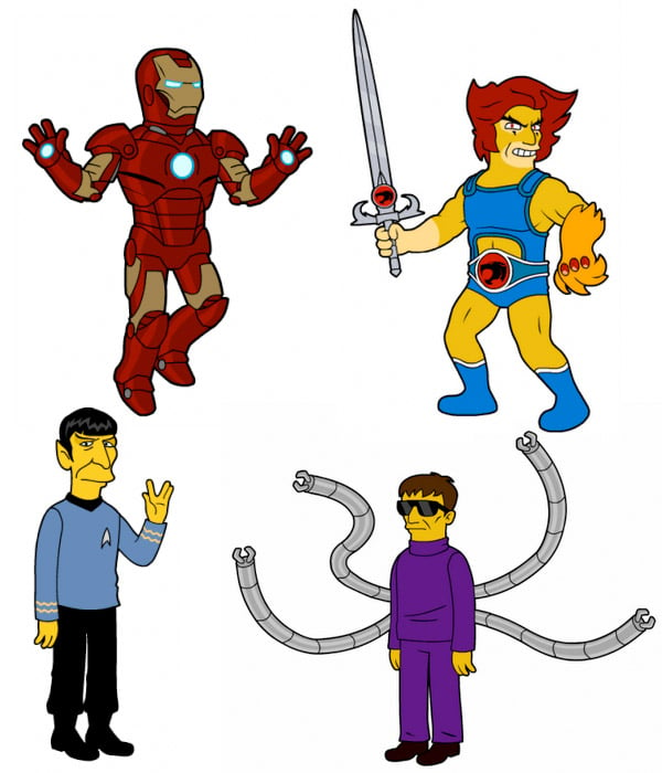 Simpsons-style Superheroes