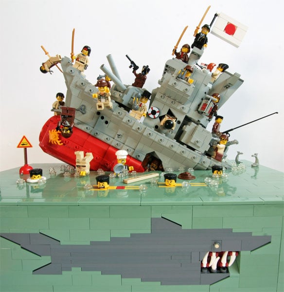 LEGO Yamato Sinking