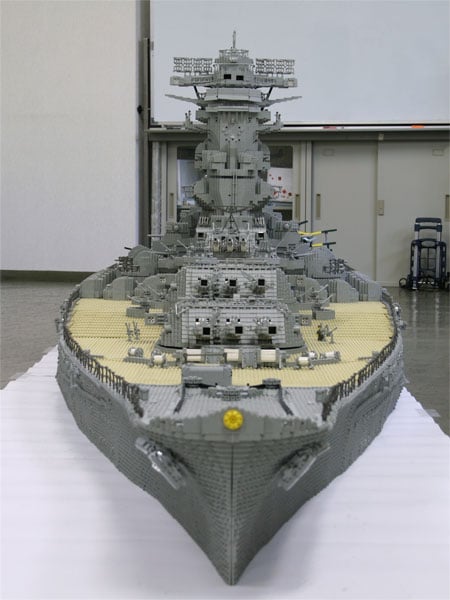 lego yamato battleship warship huge ship ships kapal japanese perang ever biggest toy dari ww2 battleships build war boat largest