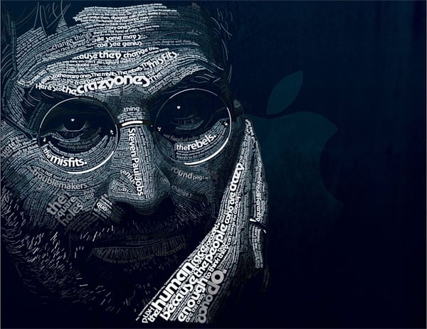 Typographic Steve Jobs