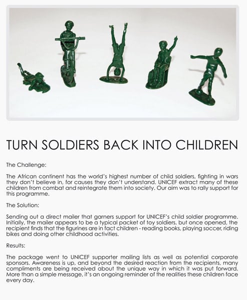 UNICEF Toy Soldiers