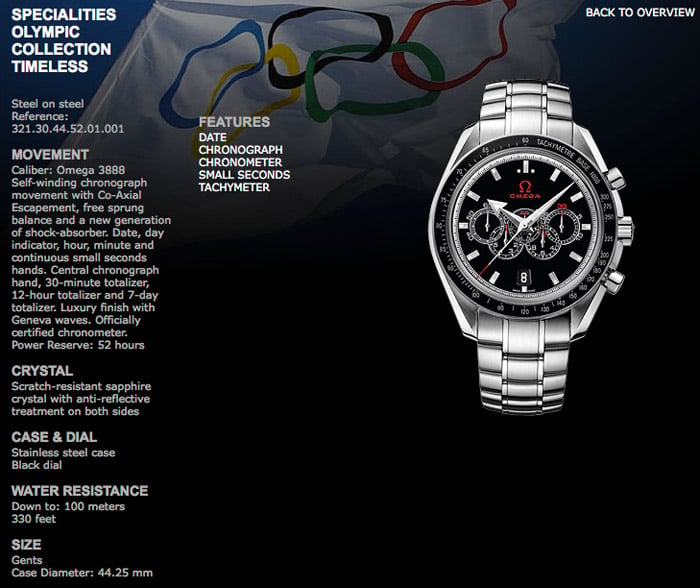 Olympic Speedmaster Watch