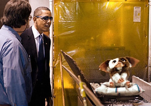 Obama Looks at Awesome Things