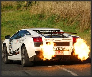 Flaming Lamborghini