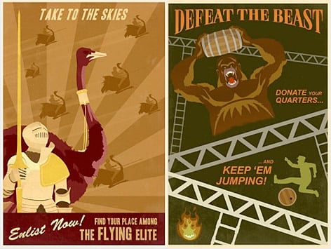 Arcade Game Propaganda Posters