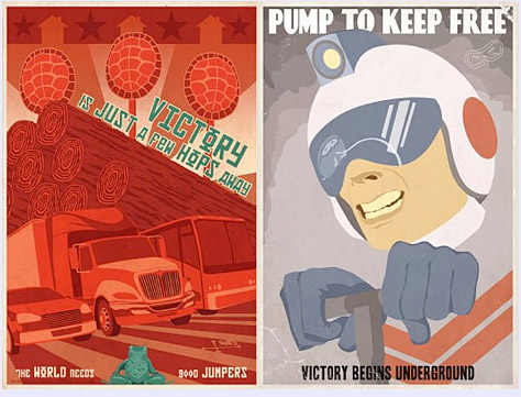 Arcade Game Propaganda Posters