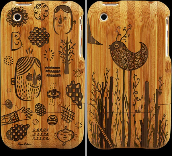 Engraved Bamboo iPhone Cases