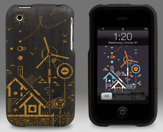 Engraved Bamboo iPhone Cases