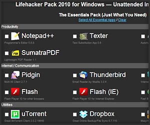 Lifehacker Windows Pack 2010